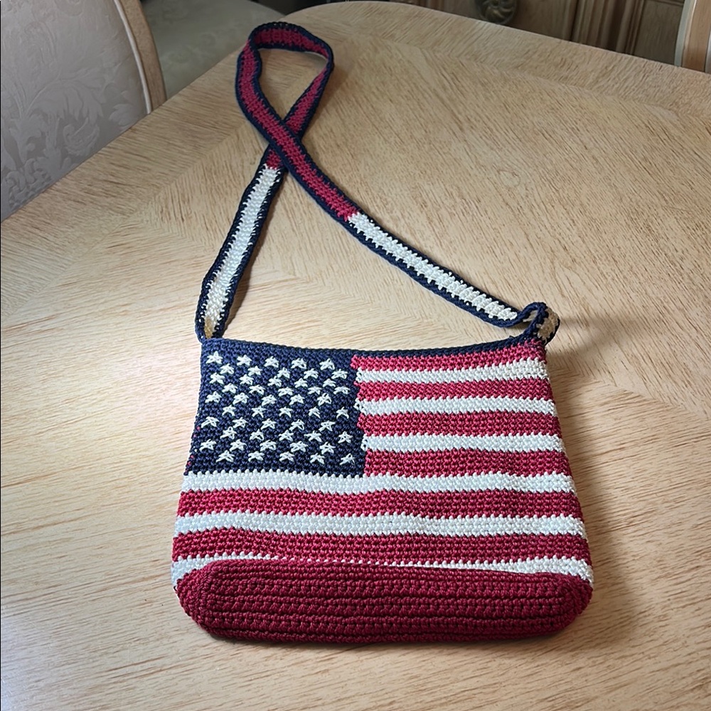 The Sak American Flag Crocheted Bag